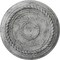 Ekena Millwork Alexandria Rope Medallion (Canopies up to 4 5/8"), 19 5/8"OD x 1 1/2"P, Ultra Pure White Crackle CM18ALUWC - alternate 1